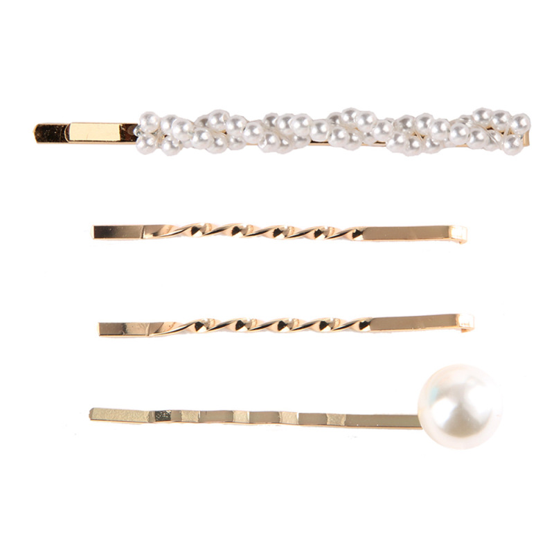 Women Geometric Shape wedding Metal Hair Accessories pear Hair Barrettes Women Geometric Shape wedding Metal Hair Accessories pear Hair Barrettes