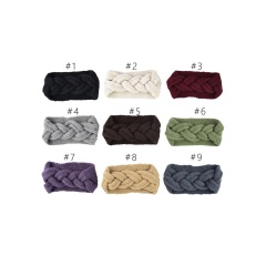 2020 Ins handmade headband braided knitted wool cross ear protection head hair band