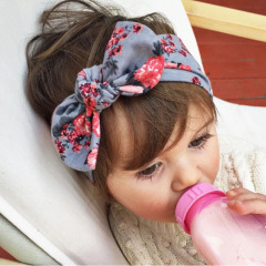wholesale adjustable elastic children fabric flowers headbands
