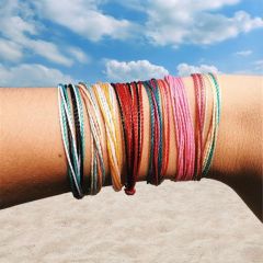 fashion handmade knit weave rope girl women Adjustable woven bracelets