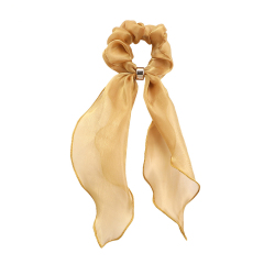 Wholesale custom women elastic long ribbon scrunchies hair ties for girls