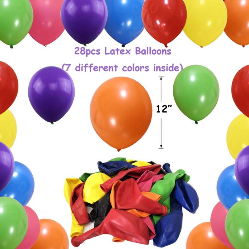 Rainbow birthday latex balloon pompom children theme party supplies Rainbow birthday latex balloon pompom children theme party supplies