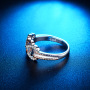 18K Rose Gold Plated Crystal Cubic Zircon CZ Hollow Love Heart Rings 18K Rose Gold Plated Crystal Cubic Zircon CZ Hollow Love Heart Rings