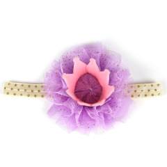 Kids hair accessories glitter bling lace flower crown sequin headband