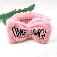 2020 new arrivals cute face wash elastic bow band cabelo hairband for girls