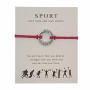 Amazon custom charm leather GYMNASTICS rope adjustment bracelet for women men's with blessing card