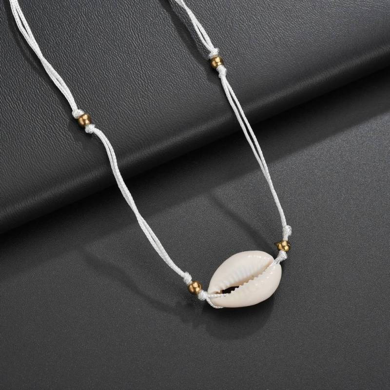 Custom wholesale shell jewelry for women PU cool design leather necklace men Custom wholesale shell jewelry for women PU cool design leather necklace men