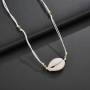 Custom wholesale shell jewelry for women PU cool design leather necklace men Custom wholesale shell jewelry for women PU cool design leather necklace men