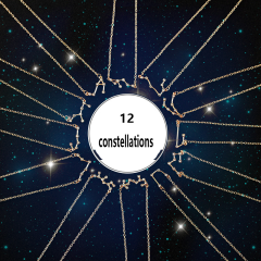 custom jewelry initial zircon 12 constellations necklace for women or men custom jewelry initial zircon 12 constellations necklace for women or men