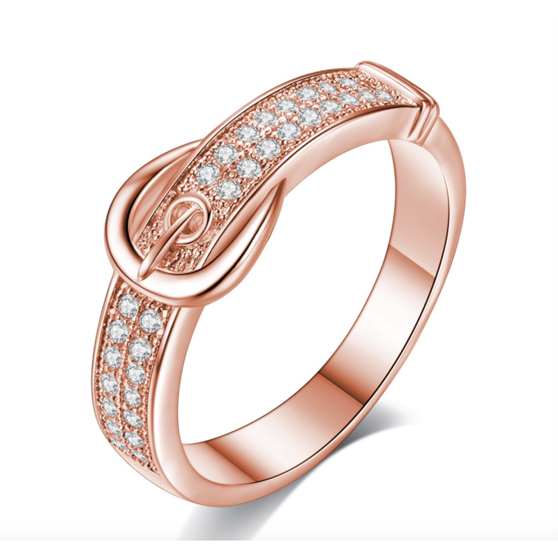 Bride jewelry wedding decoration accessories diamond rose gold pearl ring