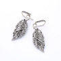 Fashion Women Gothic Jewelry Leaf Crystal Dangle Earings Antique Jewelry Silver Fashion Women Gothic Jewelry Leaf Crystal Dangle Earings Antique Jewelry Silver