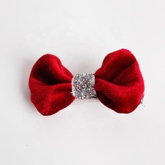 Corduroy bow comb hair rope children's korean fabric hair clips accessories for baby girl