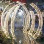 High quality white metal round pvc wedding backdrop decoration flower arch