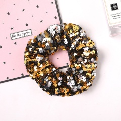 Wholesale factory two color mermaid fish scale sequin hair scrunchies broad large intestine hair ties elastic hair band Wholesale factory two color mermaid fish scale sequin hair scrunchies broad large intestine hair ties elastic hair band