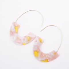 New Bohemian Chandelier Charm Earrings Dangle hoop disc drop Acrylic Earring