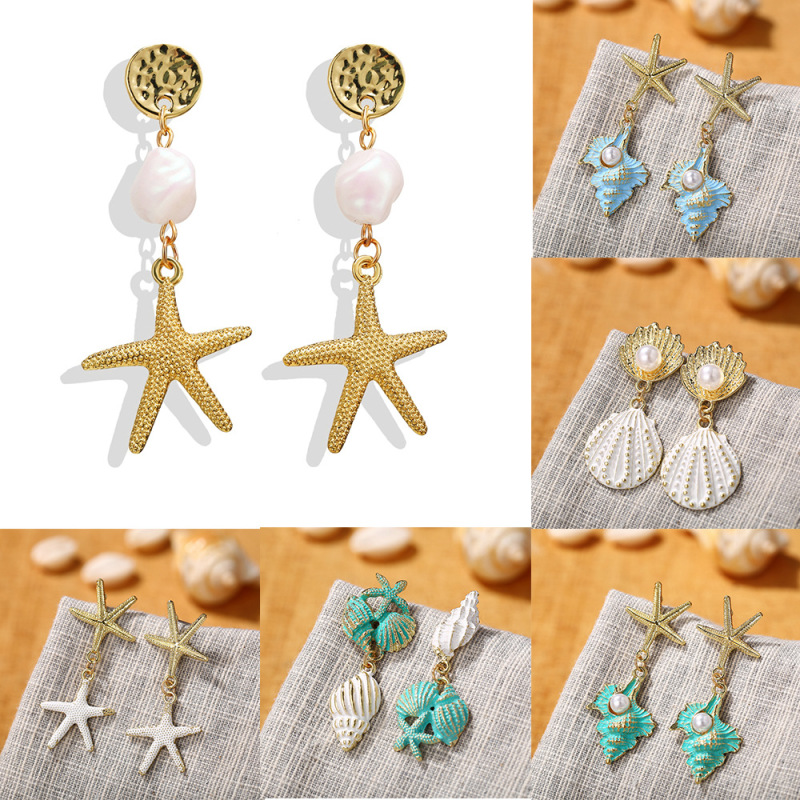 fancy best sell wish amazon korean women ladi jewelry earrings set drop star shell sea earring fancy best sell wish amazon korean women ladi jewelry earrings set drop star shell sea earring
