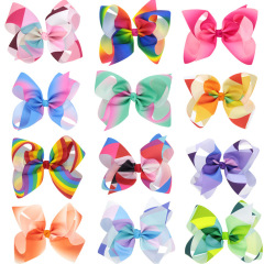 custom ins fashion princess grosgrain ribbon 6pcs gift set babys kids Girl jojo siwa hair bows for girls hair