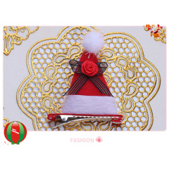 Santa hat decorative hair clip children's hair accessories holiday party supplies