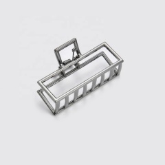 Amazon wholesale ladies fancy clear hair accessories matte large alloy metal grab claw clips