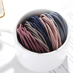 Factory directly sells korean wholesale cheap girls 2mm basic elastic seamless hair ties