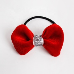 Corduroy bow comb hair rope children's korean fabric hair clips accessories for baby girl