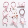 bule kid Glitter Elastic star ponytail holder Scrunchies women Hair ties set
