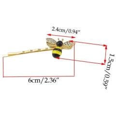 2020 Amazon Girl honeybee Metal Hairclip Crystal Bee Hairpin for women