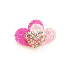 Heart star shape glitter hair accessories claw clips fancy hair clips for thick hair