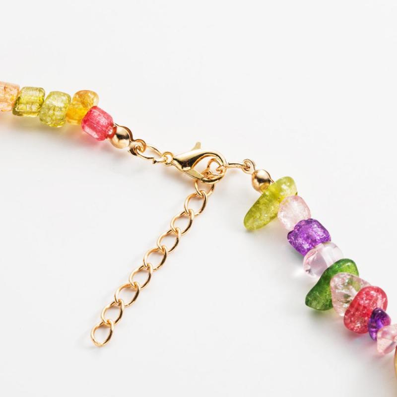 Summer beach fashion jewelry colorful alloy resin shell necklaces for women