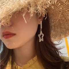 Wholesale fashion women drop pentagram rhinestone beauty crystal earring Wholesale fashion women drop pentagram rhinestone beauty crystal earring