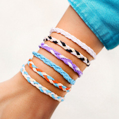 Fashion New Arrival Colorful Handmade Women Twist Braid Woven Adjustable Bracelets Fashion New Arrival Colorful Handmade Women Twist Braid Woven Adjustable Bracelets
