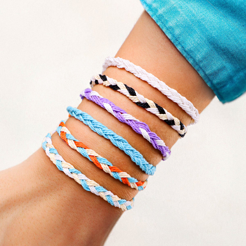 Fashion New Arrival Colorful Handmade Women Twist Braid Woven Adjustable Bracelets Fashion New Arrival Colorful Handmade Women Twist Braid Woven Adjustable Bracelets