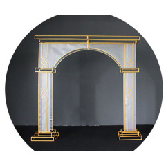 China Wholesale Websites White Pvc Flower Round Decorations Wedding Outdoor Metal Garden Arch for stage decoration