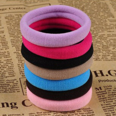 cheap colors towel lady girls seamless fancy elastic korean hair tie ponytail