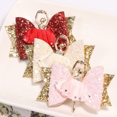 Ballet girl glitter children's princess accessories rhinestone costume side hair clip jewelry