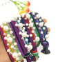 Wholesale Custom High Elastic Leopard Rainbow Pearl Hair Ties For girls Wholesale Custom High Elastic Leopard Rainbow Pearl Hair Ties For girls