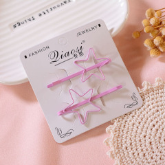 Children hair accessories set alloy love star bb personalized hair clip