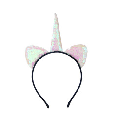 Colorful hair accessories glitter bling sequin cat ear unicorn headband