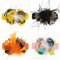 Indian hair clip black yellow clips multi-colored Halloween girls kids hairpins for hair