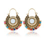 Fashion personality bohemia vintga sun flower alloy beads women earrings Fashion personality bohemia vintga sun flower alloy beads women earrings