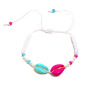 Bulk cheap unique hand modern woven pearl crystal cowrie sea shell bracelet for women
