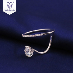 New custom  jewelry 14k sliver gold engagement emerald cut wedding moissanite ring