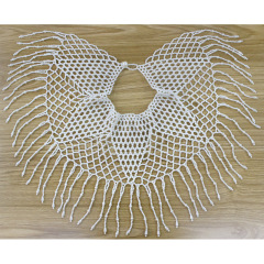 Bohemian African bridal showTribal Handmade Shoulder Purple Statement pearl Ethnic Bib Choker necklace