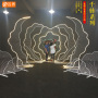 LED light iron metal wedding petals event decoration stage background centerpieces set