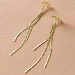wholesale fashion tread women jewelry long tassel alloy earings for women 2020