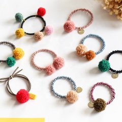 2020 New design autumn and winter cute hair ropes ball elastic hair tie for kids 2020 New design autumn and winter cute hair ropes ball elastic hair tie for kids