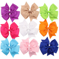 2020 Satin ribbon handmade 15 color bows knot hair clips for girls hair accessories