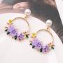2020 Yiwu Wholesale New Arrival Korean Fashion Jewelry Flower Women Pearl Earrings