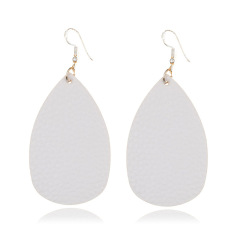 8pcs/set Amazon hot sale fashion jewelry girls teardrop-shaped leather earrings for women