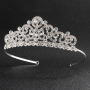 Handmade silver rhinestone crystal wedding round bridal tiaras crown Handmade silver rhinestone crystal wedding round bridal tiaras crown